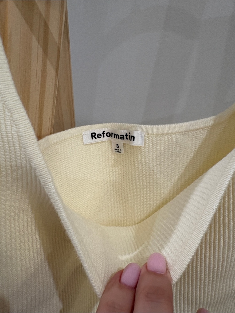 Reformation cream Square-Neck Tank - Picture 2 of 3